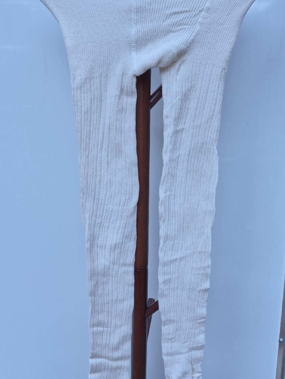 Crewcuts Ribbed Cream Knit Tights - Picture 3 of 7
